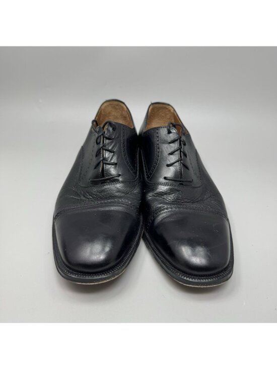 MAGNANNI Cap Toe Oxford Glove Leather Sz 10 Black Dress Shoes main image 8